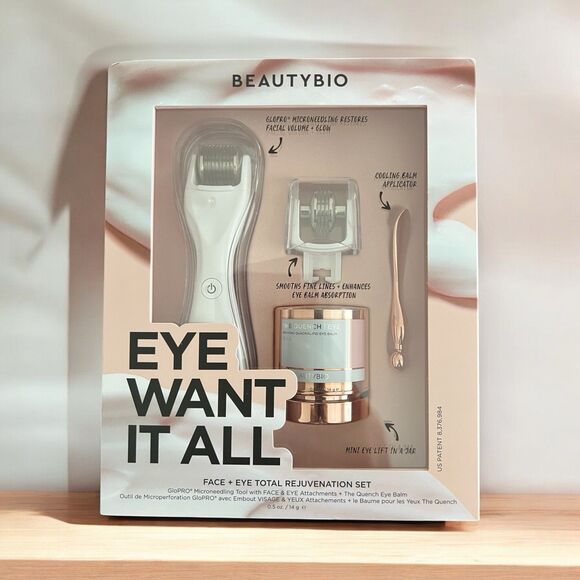 BeautybioEye Want It All Roller Eye Lift Rejuvenation Set 0.5oz NIB